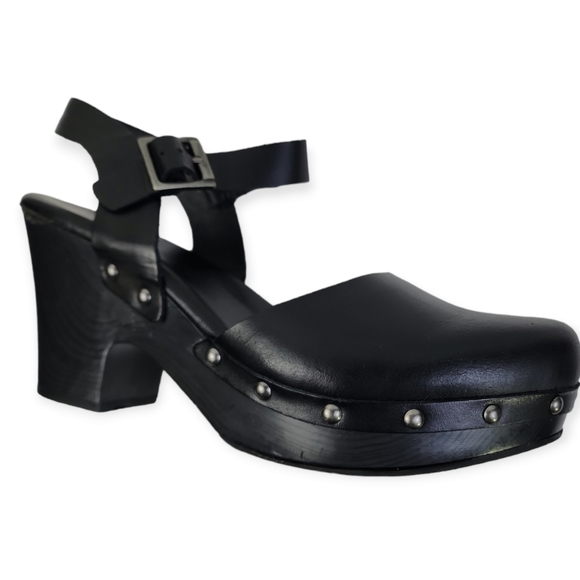 KorkEase Shoes Korks By Korkease Black Leather Milo Clog Sandal